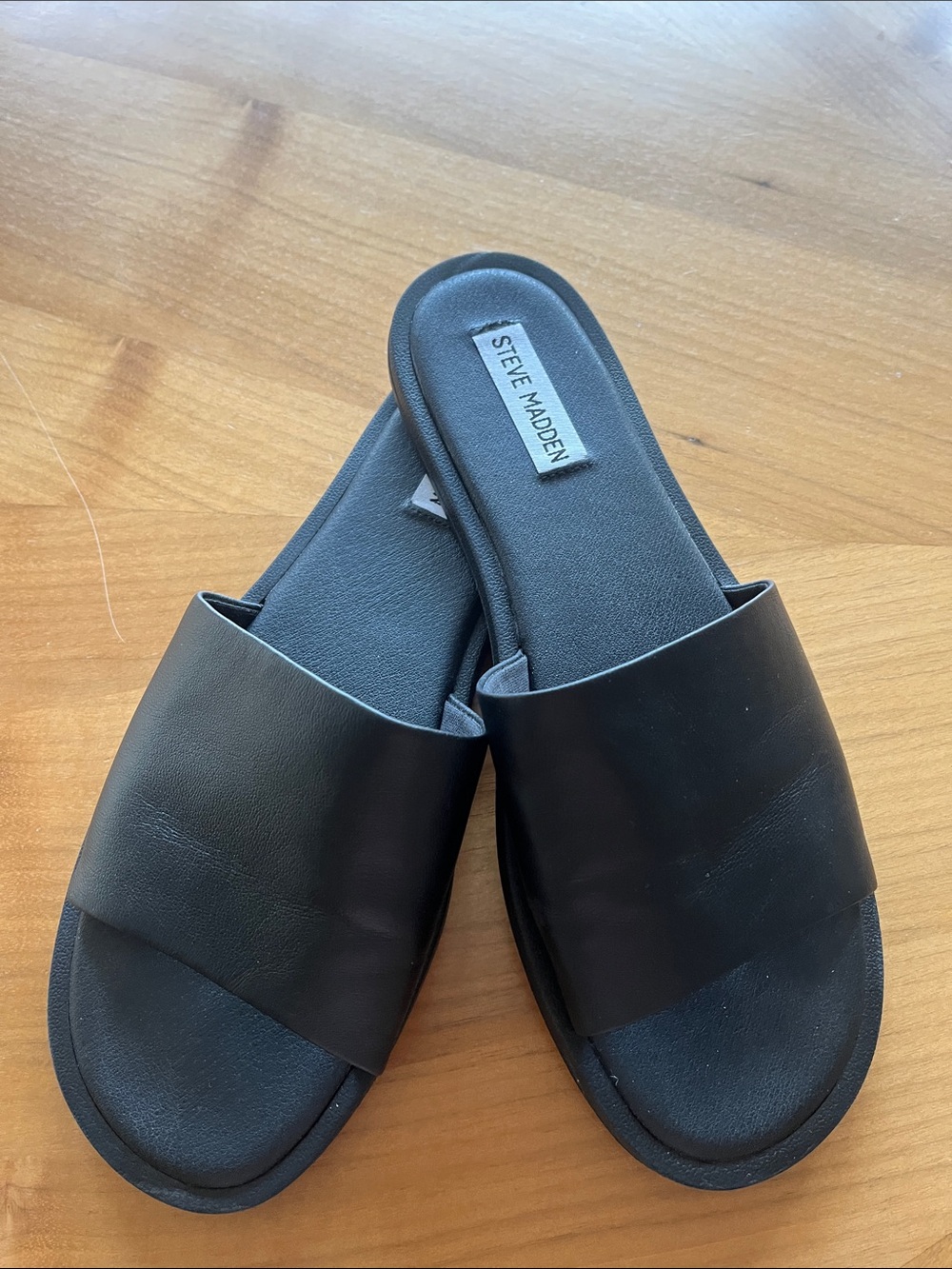 Steve Madden Sienna Slide Sandals - Black, Sz 9m
